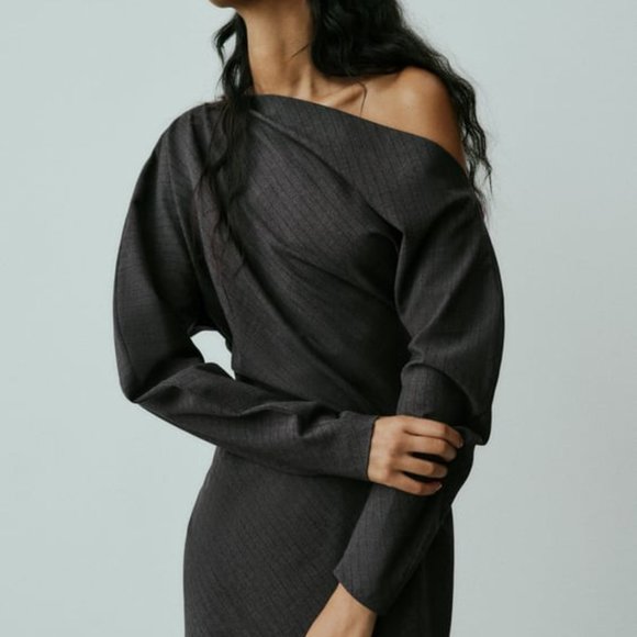 PINSTRIPE DRESS - Picture 1 of 8